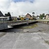 Okretnica, pogled proti J. Zadaj nakladalni stolp za premog za parne lokomotive, Livarna Razbijalnica